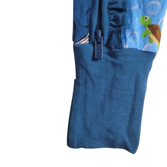 Snuggle Bums Bamboo 9-12 M Baby Girl Under The Sea Zippy Ruffled Sleepwear Ocean - Picture 16 of 16